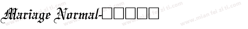 Mariage Normal字体转换